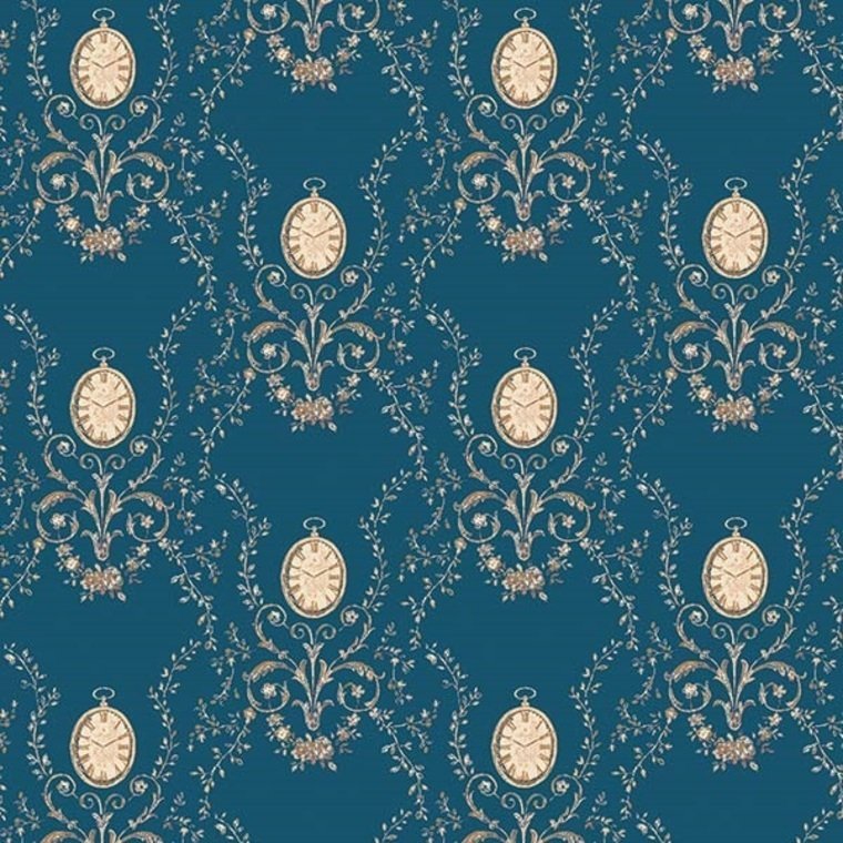 Belle Epoque Heritage Wallpaper - Blue - K & K - 600624 - Premier Wallcovering