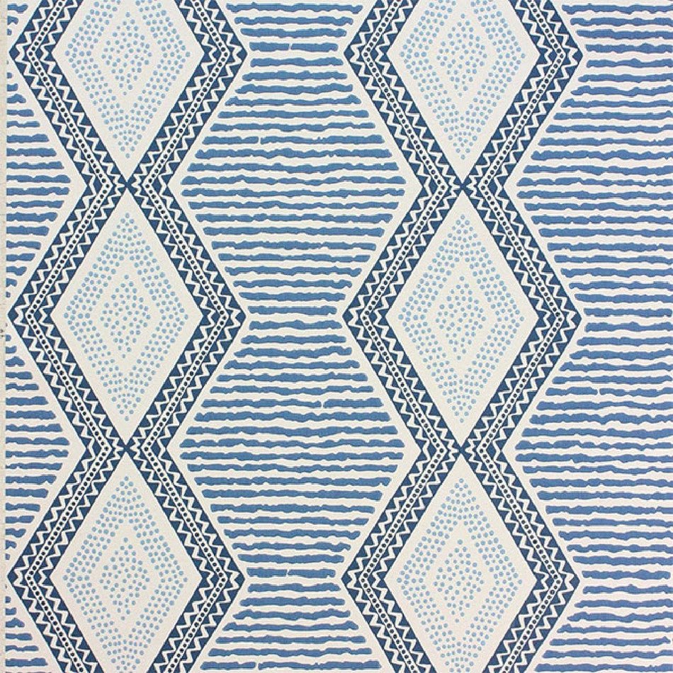 Belle Ile Wallpaper - Blue - Nina Campbell - NCW4306-05 - Premier Wallcovering
