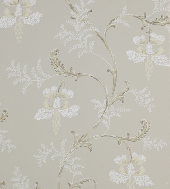 Bellflower Wallpaper - Silver - Colefax & Fowler - 07127/04 - Premier Wallcovering