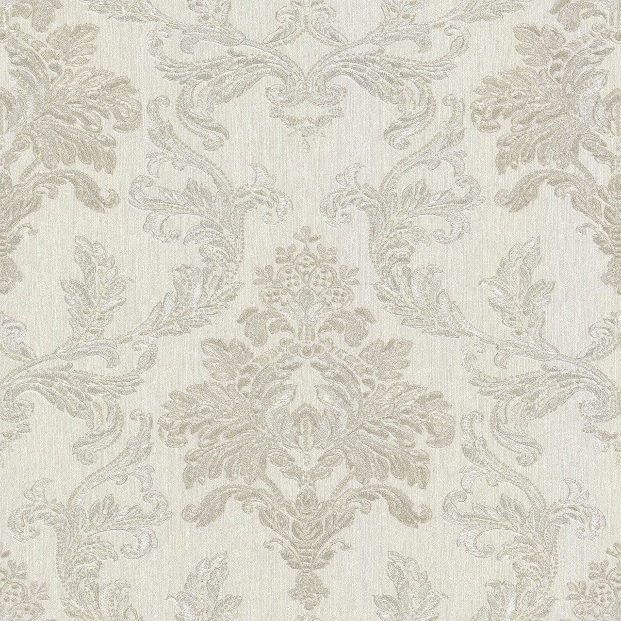 Bellini Vasari Damask Wallpaper - Silver and Gold - Rasch - 526257 - Premier Wallcovering