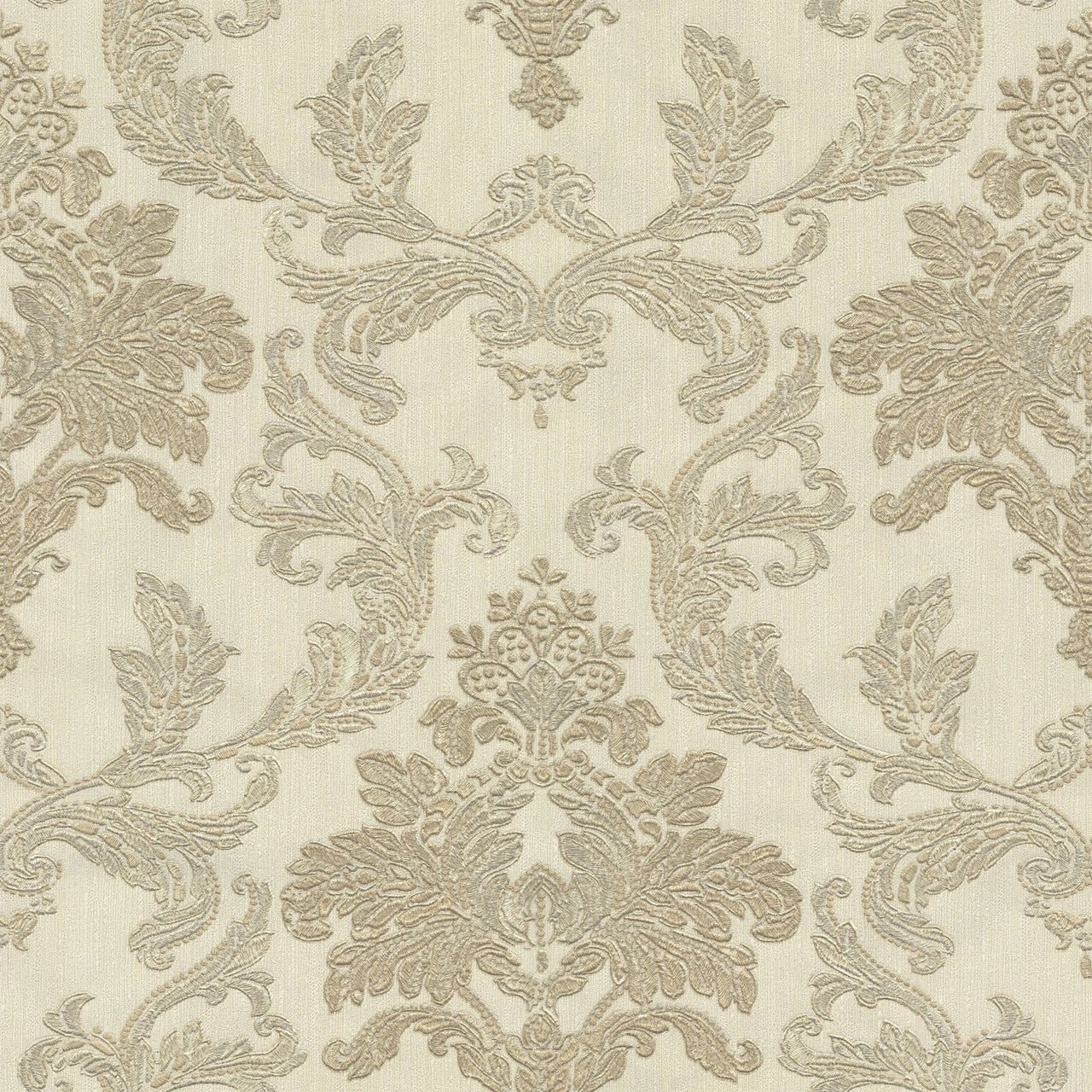 Bellini Vasari Damask Wallpaper - Gold & Cream - Rasch - 526202 - Premier Wallcovering