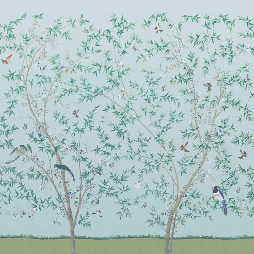 Belton Scenic - 3 panels Wallpaper Mural - Pavillion - Little Greene - 0245BSPAVIL - Premier Wallcovering