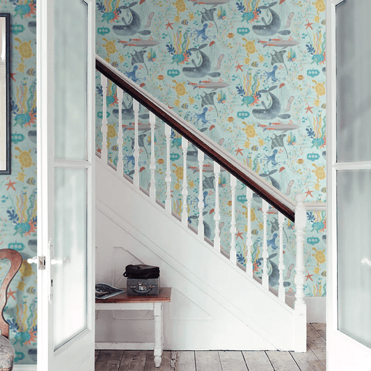 Beneath The Waves Wallpaper - Ocean - Ohpopsi - WGU50131W - Premier Wallcovering