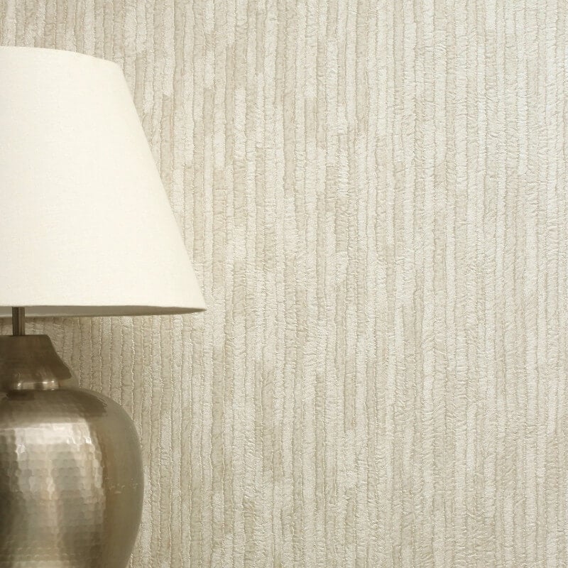 Bergamo Texture Glitter Wallpaper - Silver/Cream - Crown - M1398 - Premier Wallcovering