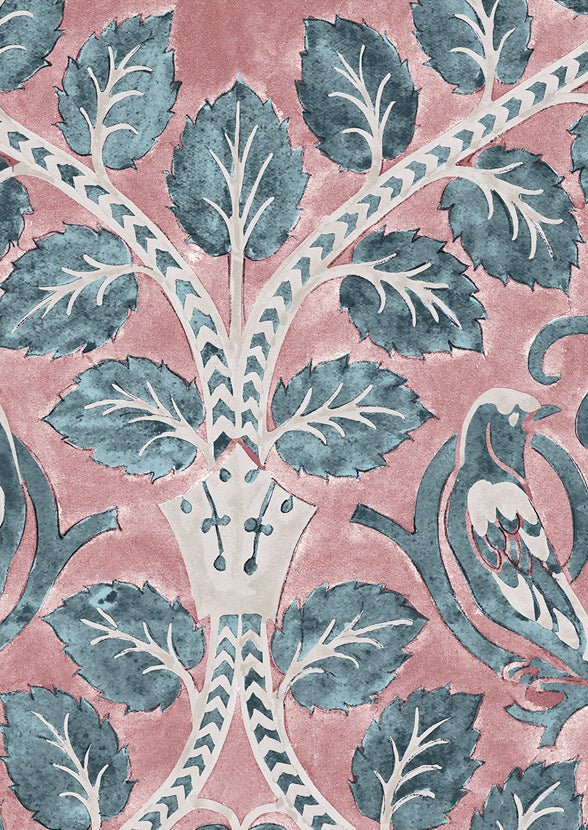 Berry Brothers Wallpaper - Raspberry - Lewis & Wood - Premier Wallcovering