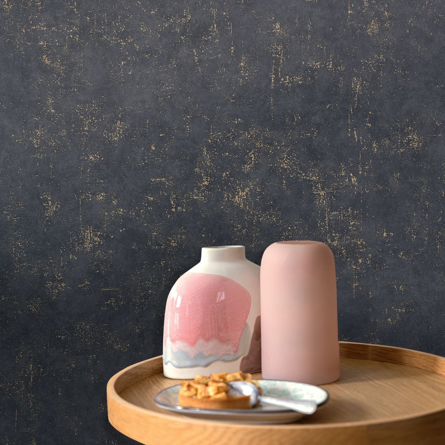 Beton Uni Wallpaper - Noir - Caselio - 101499125 - Premier Wallcovering