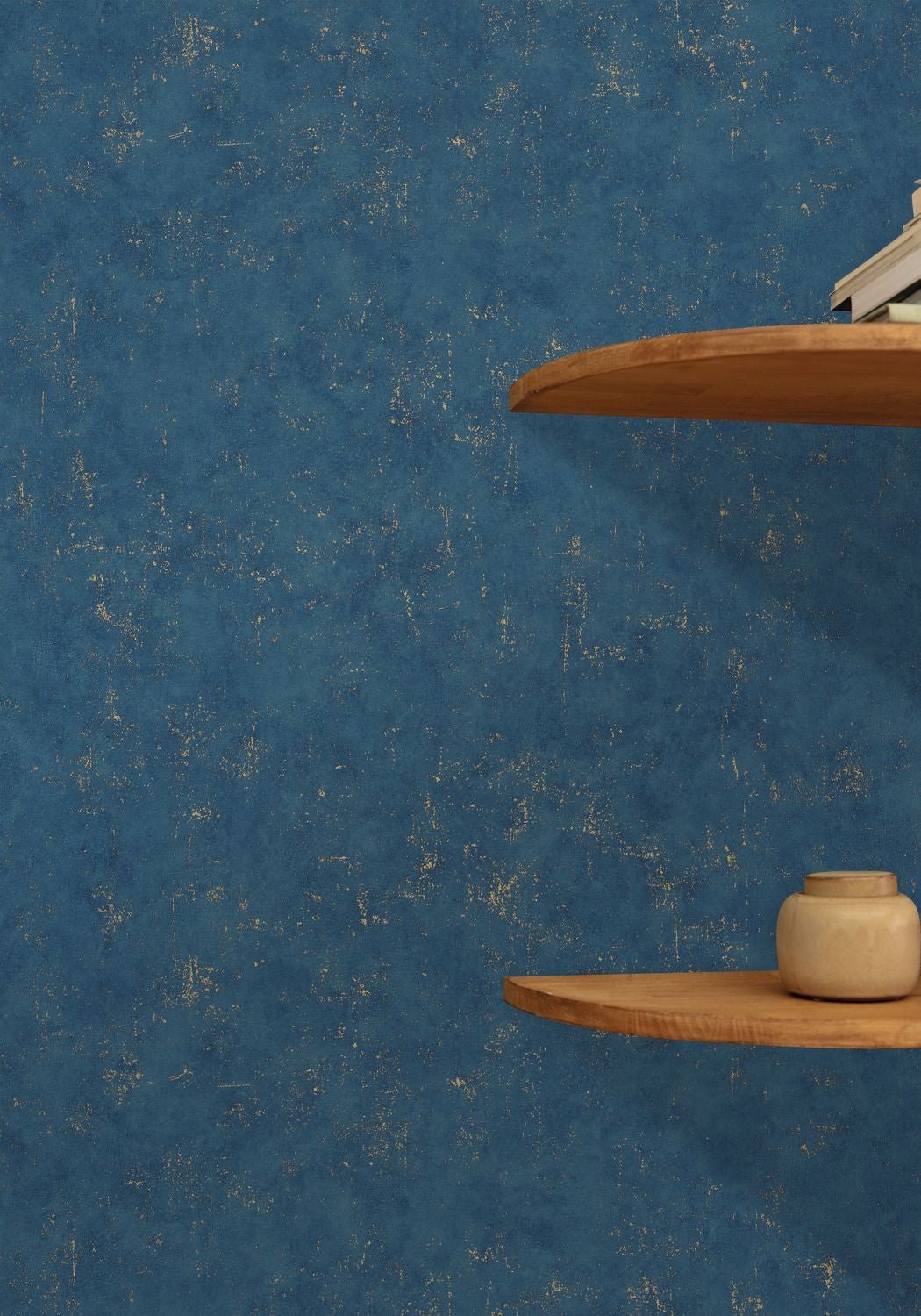 Beton Uni Wallpaper - Bleu Jean - Caselio - 101496360 - Premier Wallcovering