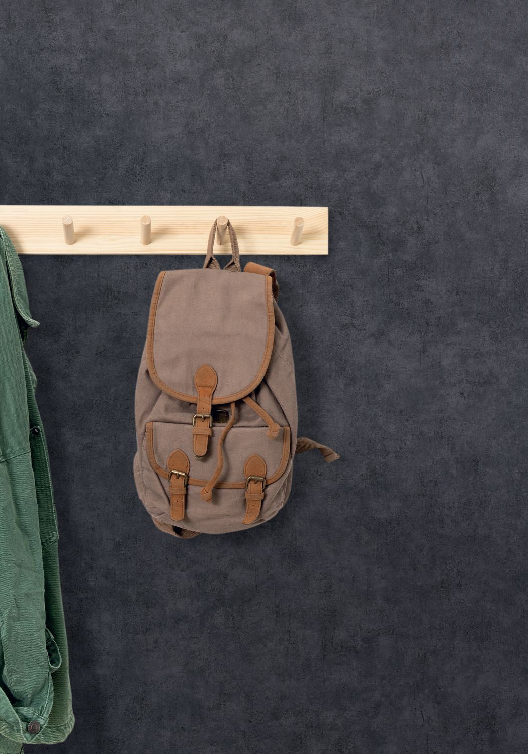 Beton Uni Wallpaper - Noir - Caselio - 101489899 - Premier Wallcovering