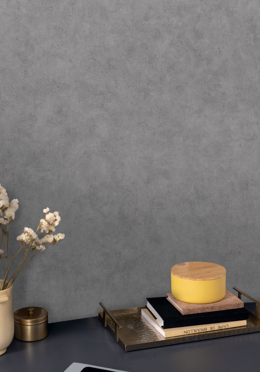 Beton Uni Wallpaper - Gris Beton Brut - Caselio - 101489600 - Premier Wallcovering