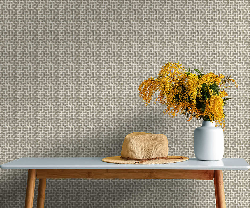 Biderbost Weave Wallpaper - Cream - Holden Décor - 91600 - Premier Wallcovering