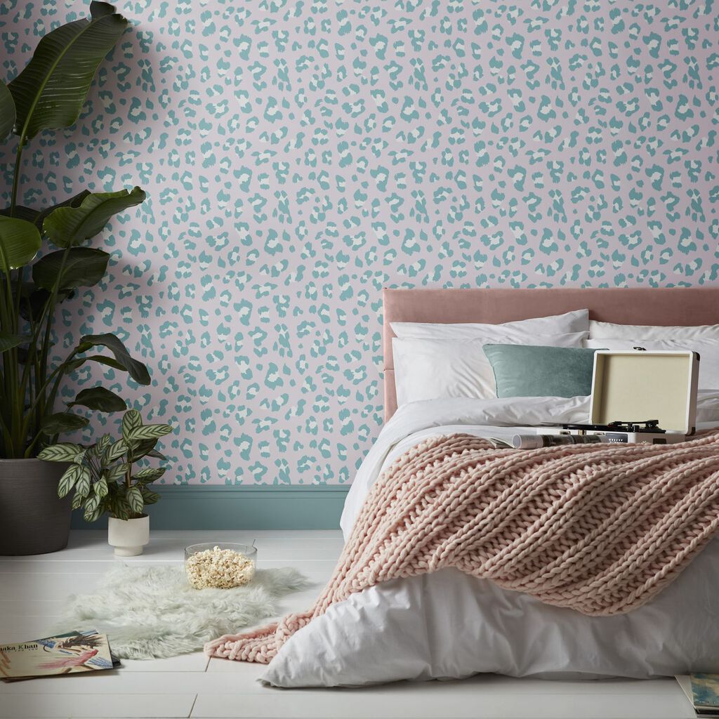Big Cat Wallpaper - Bubblegum - Envy - 118725 - Premier Wallcovering