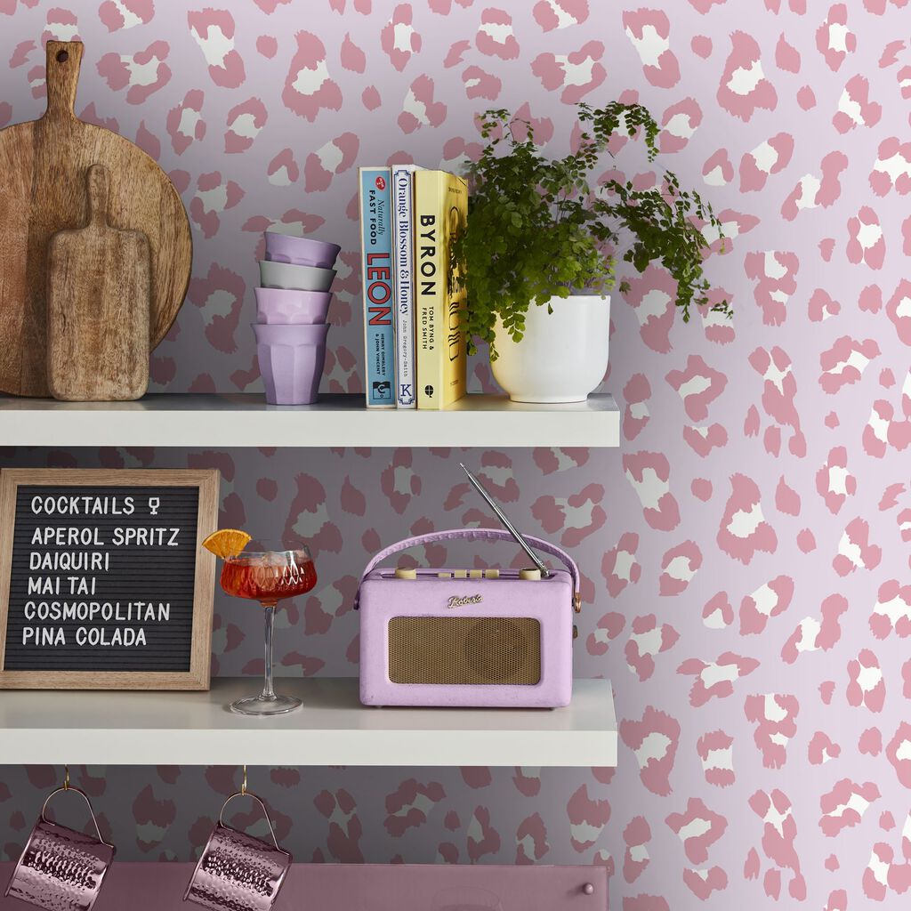 Big Cat Wallpaper - Candyfloss - Envy - 118724 - Premier Wallcovering