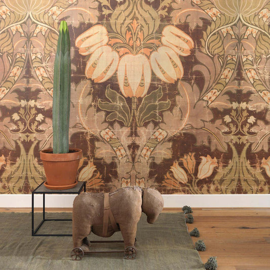 Big Pattern Luther Wall Mural - Brown - NLXL - MRV - 02 - Premier Wallcovering