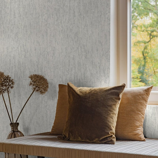 Bijou Plain Metallic Wallpaper - Silver - Grandeco - EE1401 - Premier Wallcovering