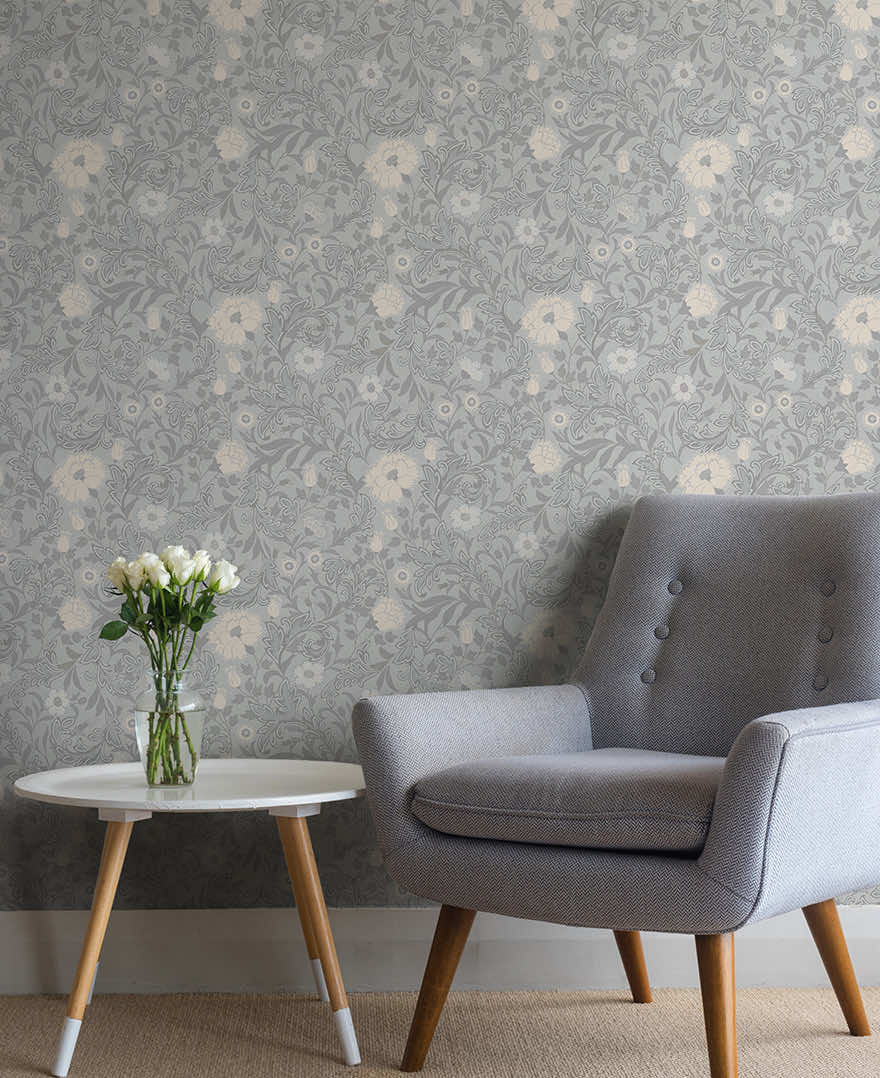 Bilbury Wallpaper - Blue - Holden Décor - 36303 - Premier Wallcovering