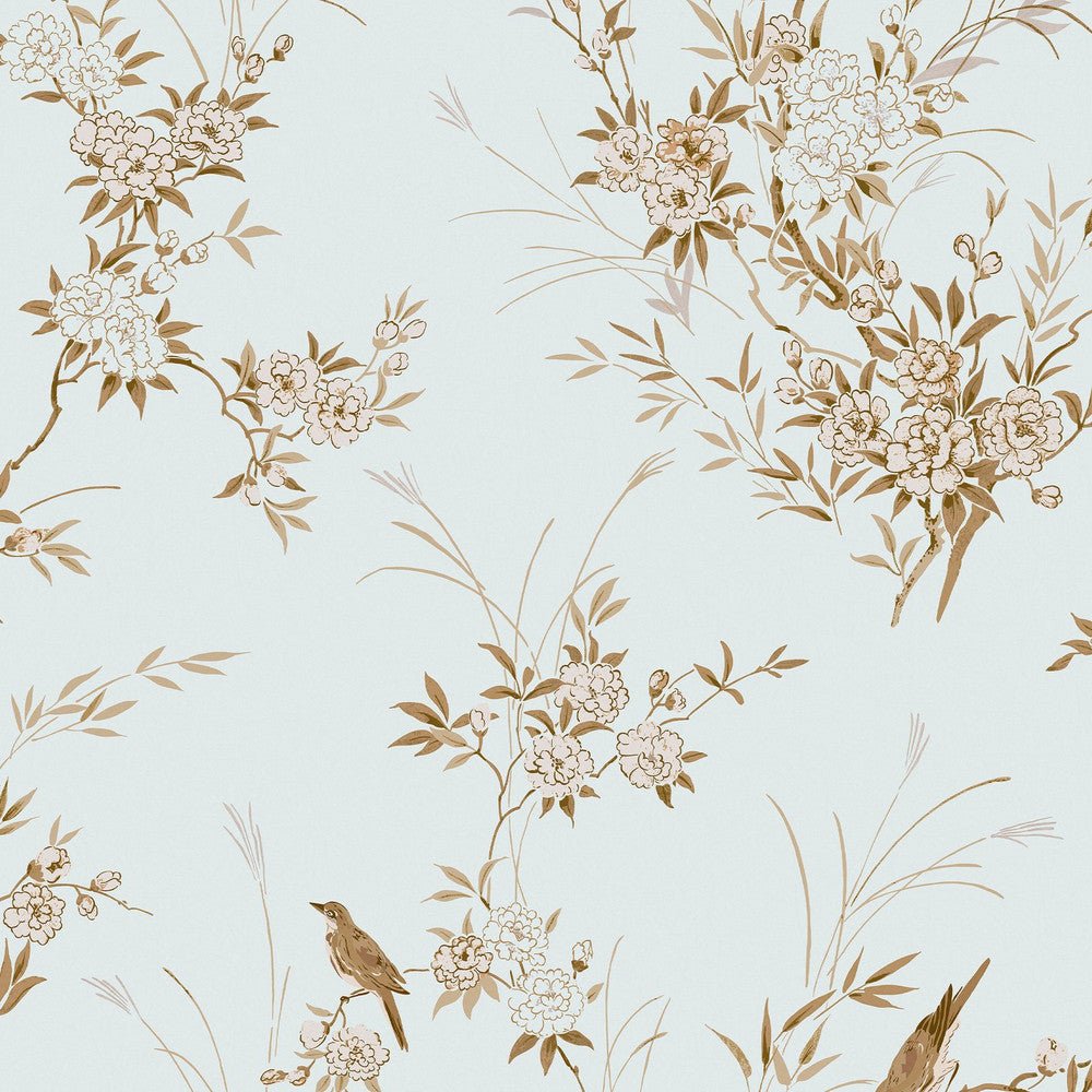 Bird Chinoiserie Wallpaper - Shabby Chic - 125121 - Premier Wallcovering