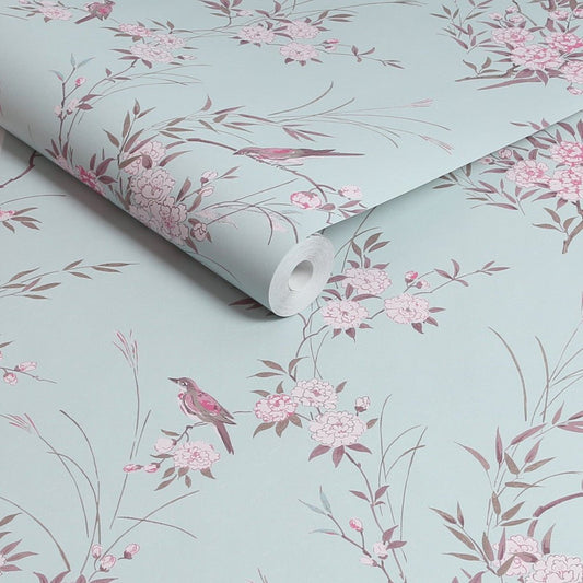 Bird Chinoiserie Wallpaper - Shabby Chic - 125119 - Premier Wallcovering