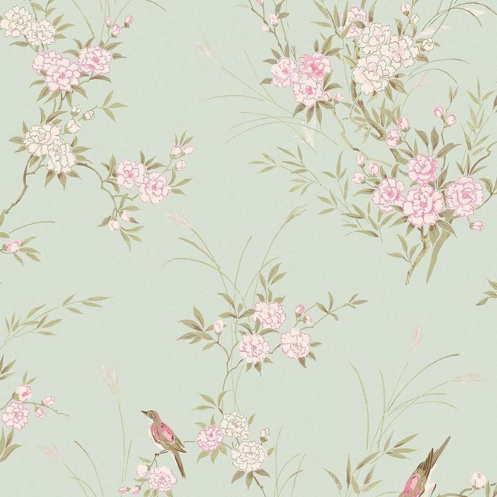 Bird Chinoiserie Wallpaper - Shabby Chic - 125120 - Premier Wallcovering