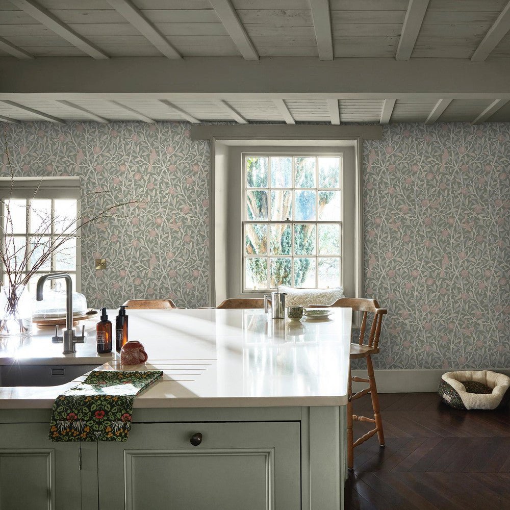 Bird & Pomegranate Wallpaper - Rose Garden - 140502 - William Morris - Premier Wallcovering