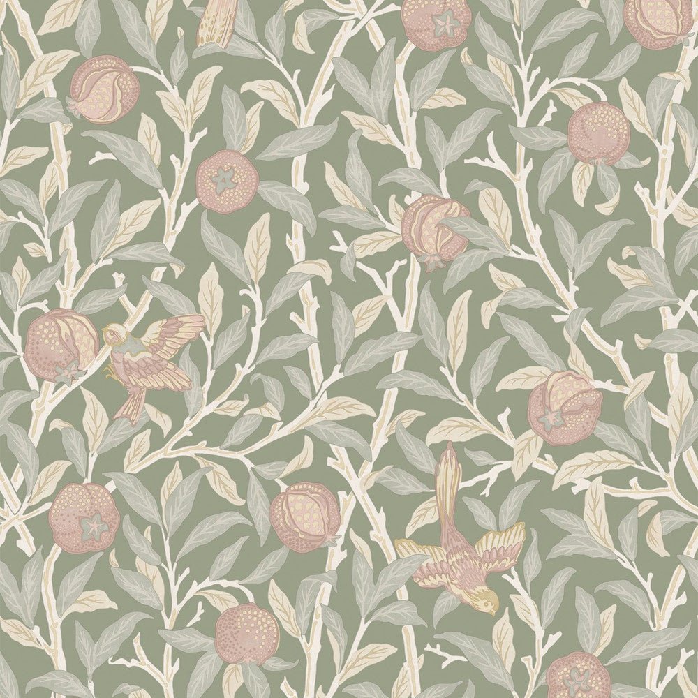 Bird & Pomegranate Wallpaper - Rose Garden - 140502 - William Morris - Premier Wallcovering
