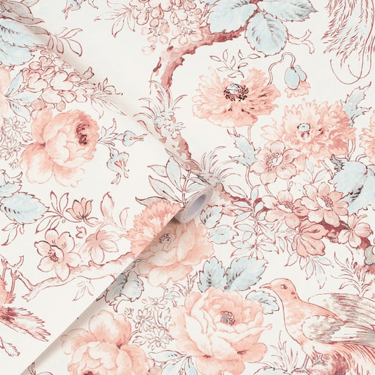 Birtle Wallpaper - Blush - Laura Ashley - 115269 - Premier Wallcovering