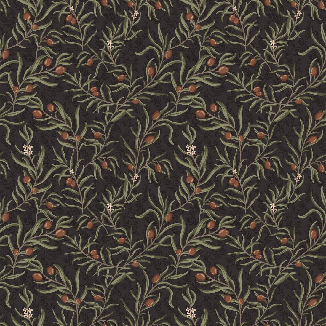 Bjorn Wallpaper - Chocolate - Summer Gray - Premier Wallcovering