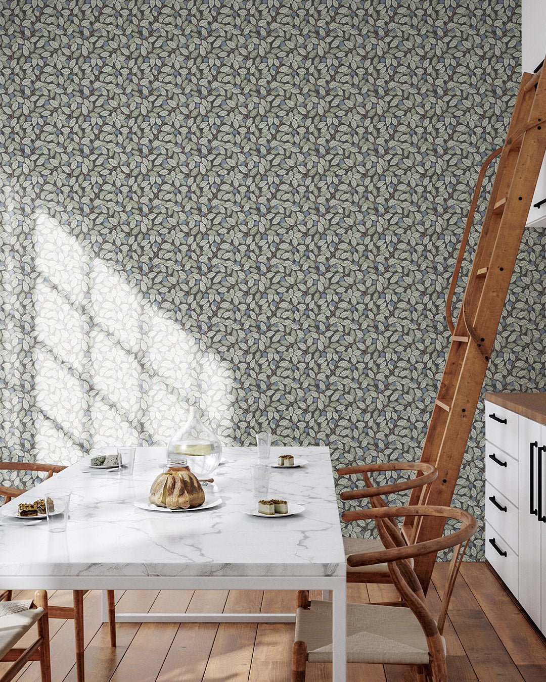 Blåbär Wallpaper - Dark Blue - Midbec - 26028 - Premier Wallcovering