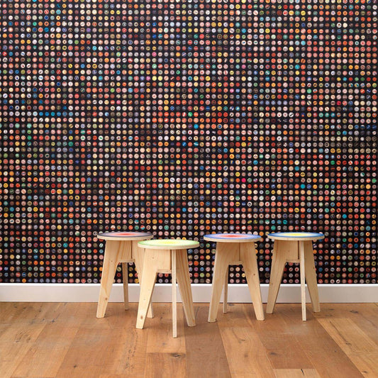 Black Crown Caps Wallpaper - Multicolored - NLXL - JEE - 01 - Premier Wallcovering