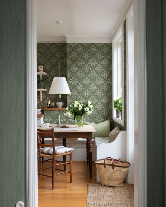 Blackberry Wallpaper - Green - Midbec - 82055 - Premier Wallcovering