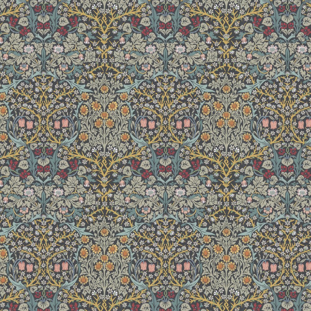 Blackthorn Wallpaper - Indigo - 217380 - Morris Wallpaper WD - Premier Wallcovering