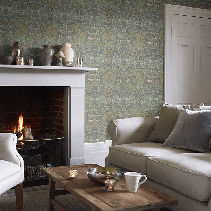 Blackthorn Wallpaper - Forest - 217379 - Morris Wallpaper WD - Premier Wallcovering