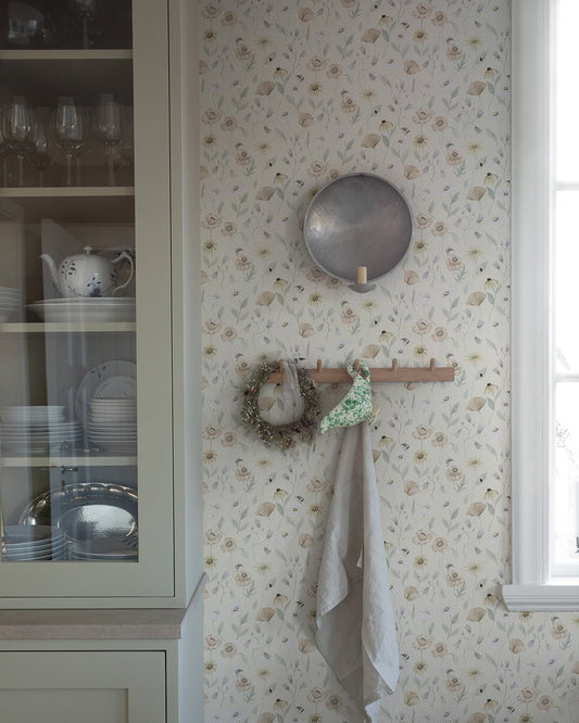 Blåklocka Wallpaper - Green - Midbec - 43101 - Premier Wallcovering