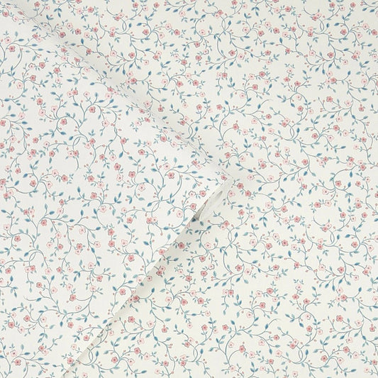 Blencow Sprig Wallpaper - Dark Duck Egg Blue - Laura Ashley - 122749 - Premier Wallcovering