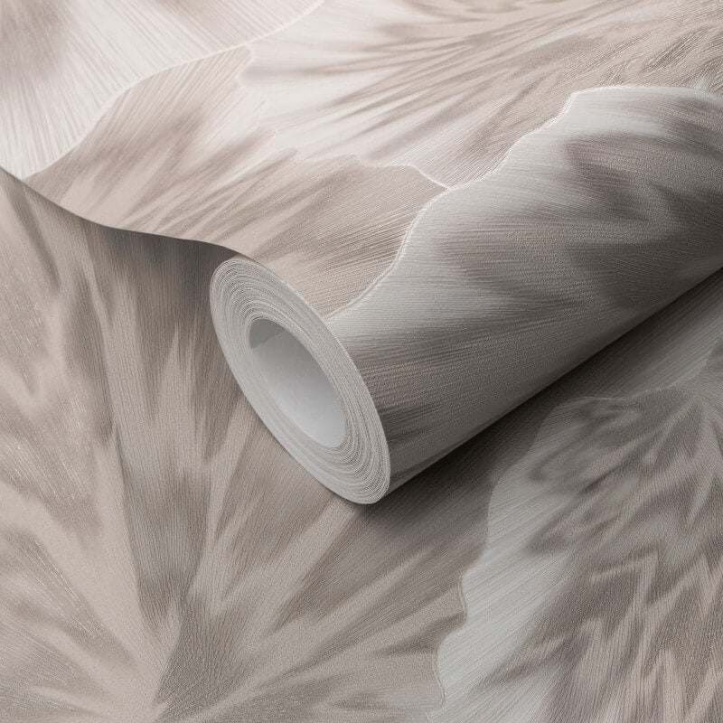 Bliss Abstract Leaf Metallic Wallpaper - Taupe - Erismann - 10402 - 37 - Premier Wallcovering