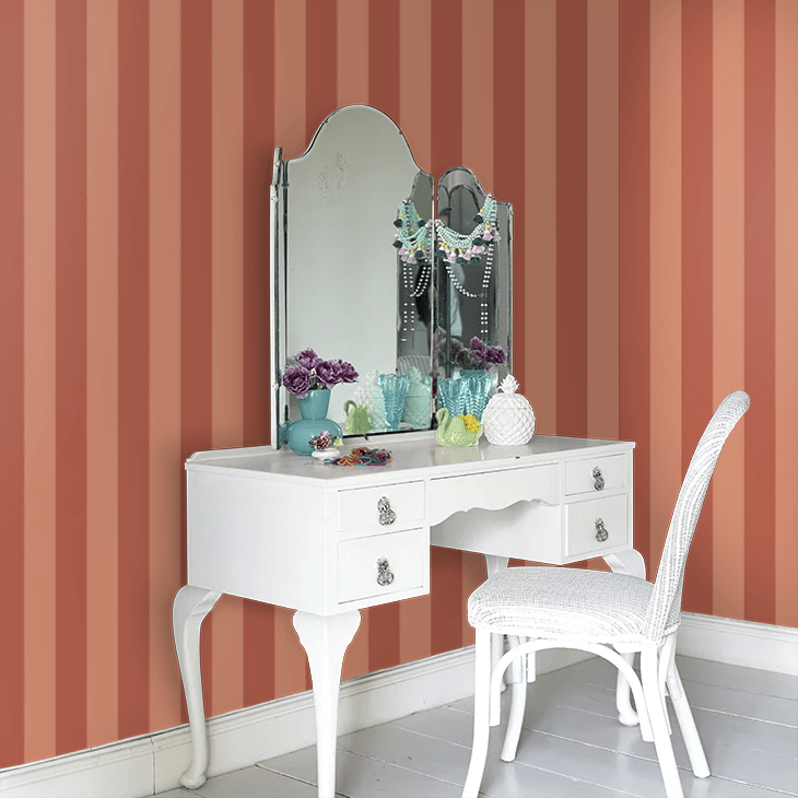 Bloc Stripe Wallpaper - Spice - Ohpopsi - SIS50109W - Premier Wallcovering