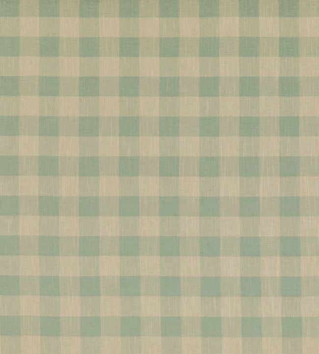 Block Check Fabric - Soft Aqua - Baker Lifestyle - PF50490 - 715 - Premier Wallcovering