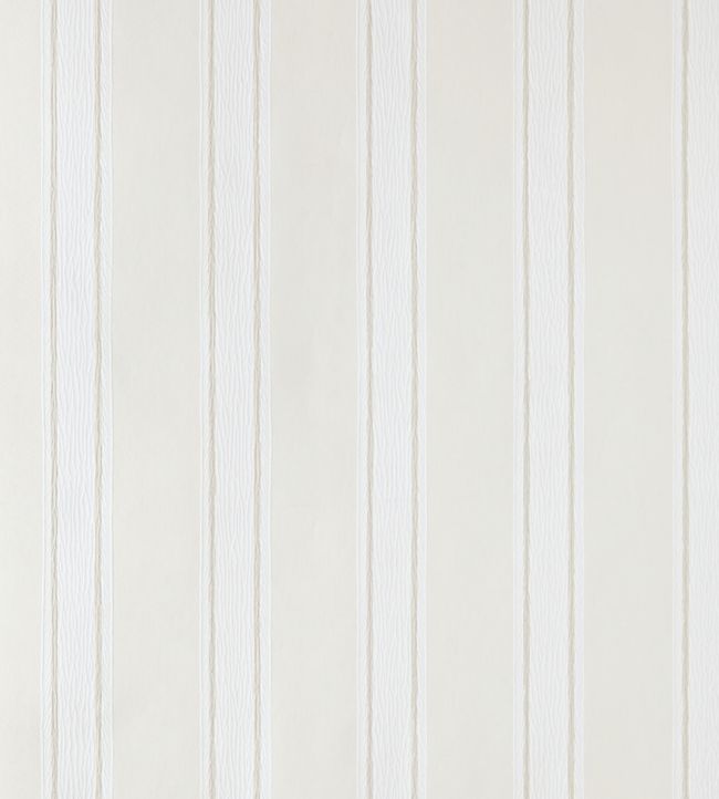 Block Print Stripe Wallpaper - White - 701 - Farrow & Ball - Premier Wallcovering