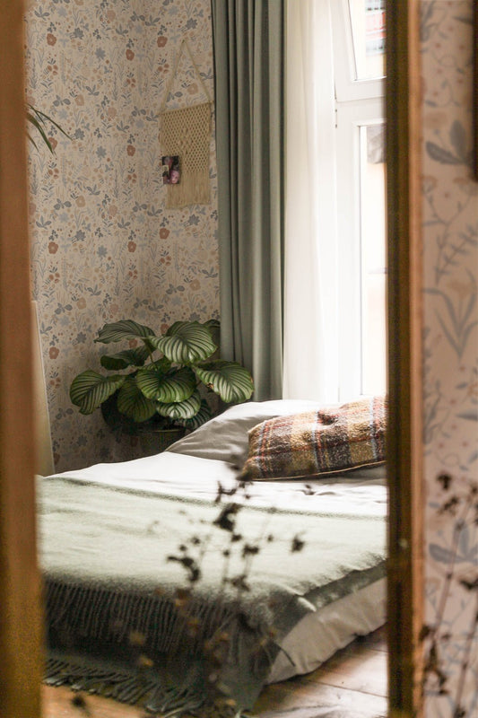 Blomstre Wallpaper - Earth - Summer Gray - Premier Wallcovering