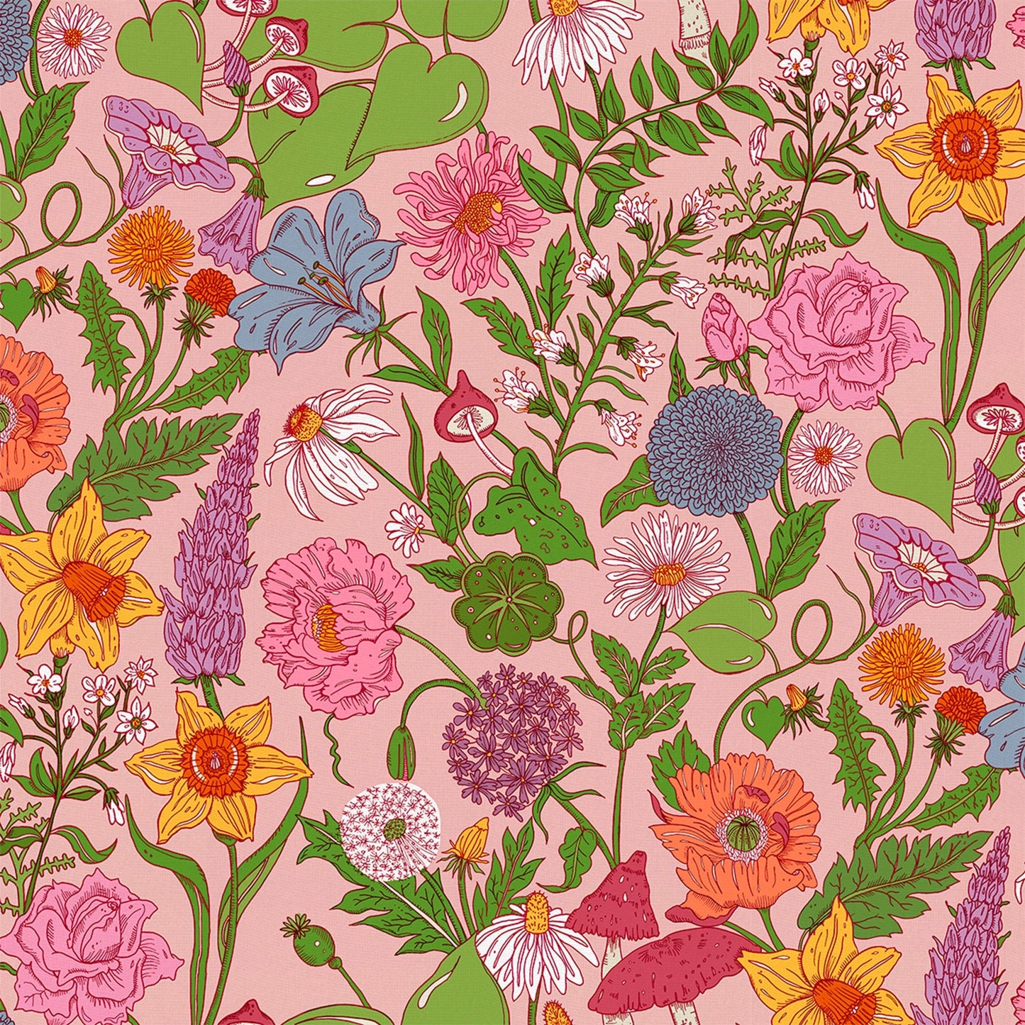 Bloom Wallpaper - Flamingo-Pink - Wear The Walls - BLFP894152 - Premier Wallcovering