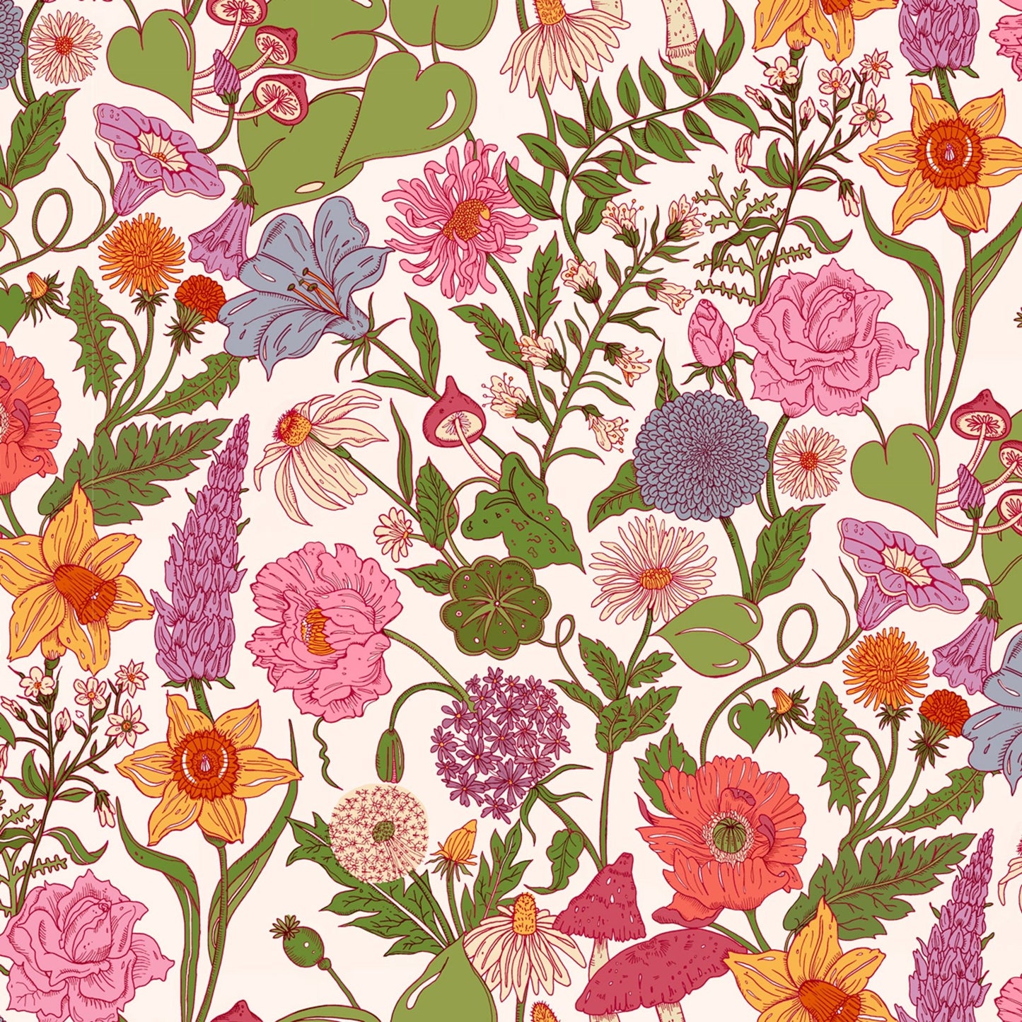 Bloom Wallpaper - Porcelain-White - Wear The Walls - BLPW894152 - Premier Wallcovering