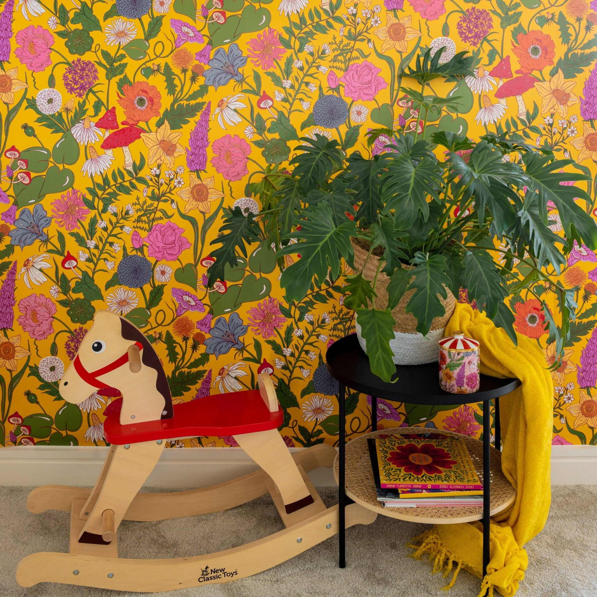 Bloom Wallpaper - Mimosa Yellow - Wear The Walls - BLMY894152 - Premier Wallcovering