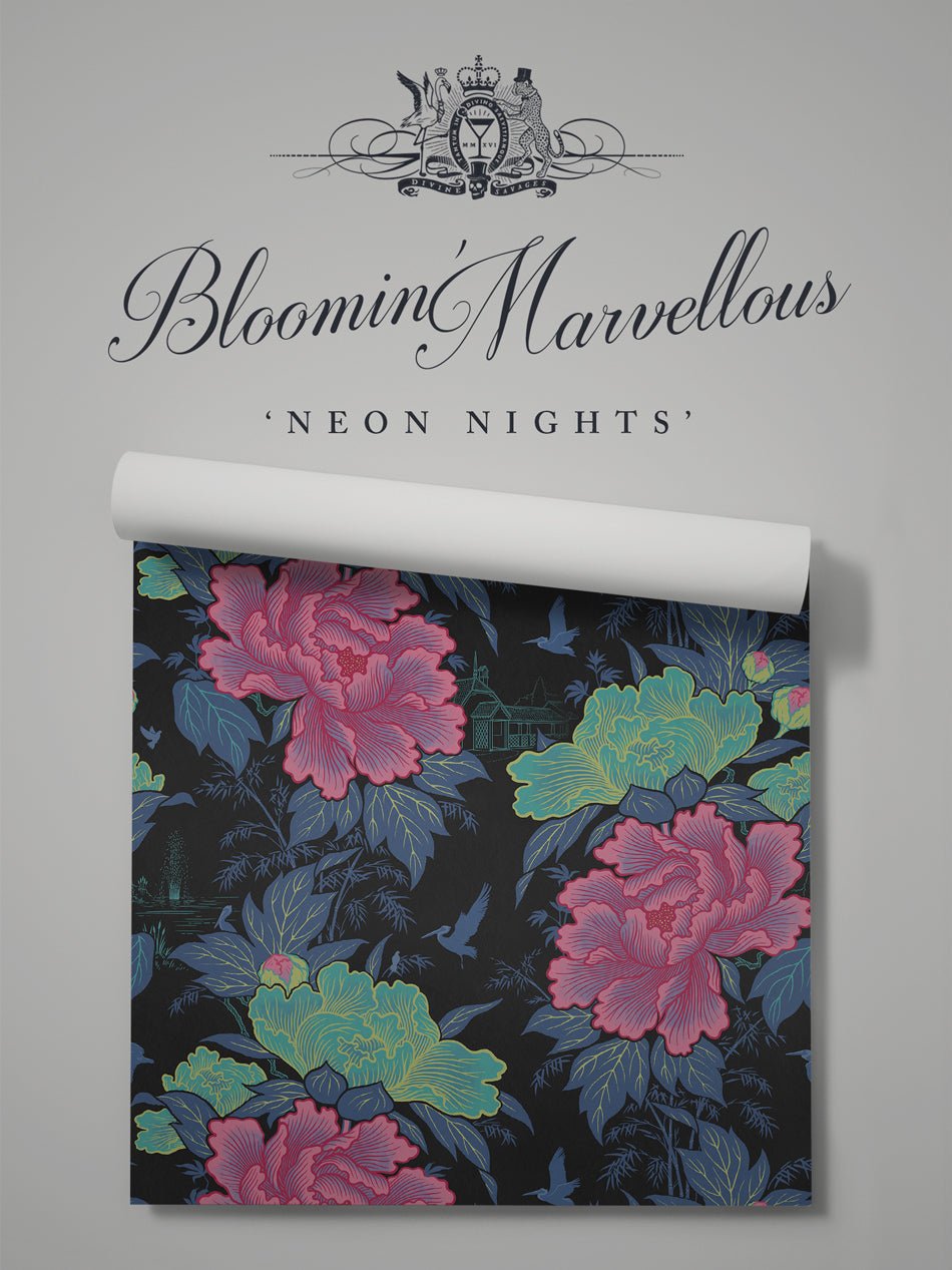 Bloomin Marvellous Wallpaper - Neon Nights - Divine Savages - DVS095-BLOMARV-NEON-WR - Premier Wallcovering