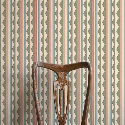 Bloomsbury Stripes Wallpaper - Autumn Green - Ottoline - W/BL_STR/101/3 - Premier Wallcovering