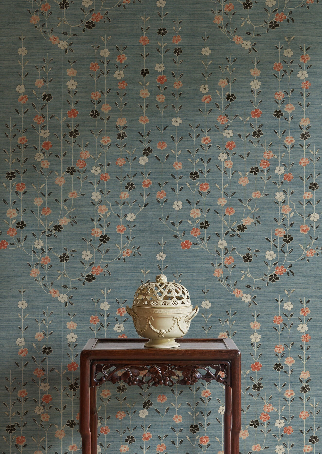 Blossom Wallpaper - Coral Sea - Lewis & Wood - Premier Wallcovering