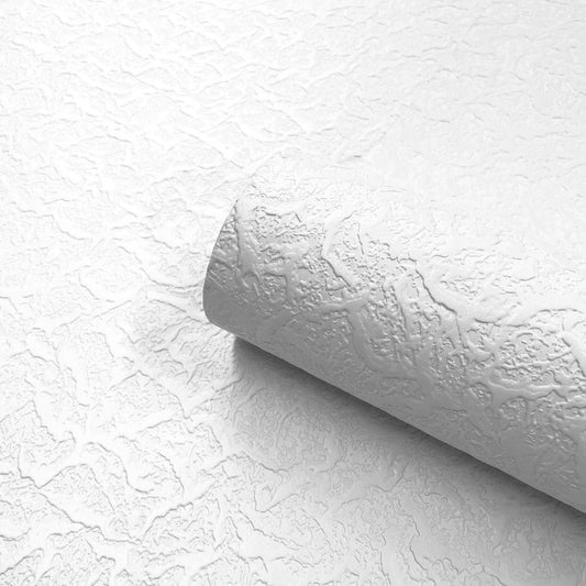 Blown Vinyl Cracked Ice Paintable Textured Wallpaper - White - Belgravia - 5830 - Premier Wallcovering