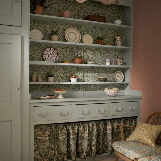 Bluebell Fabric - Leafy Arbour - Morris & Co - 227036 - Premier Wallcovering