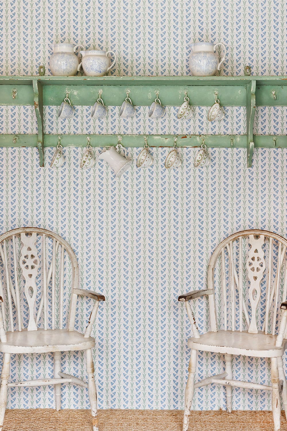 Bluebells Wallpaper - Blue / Green - BG3000102 - Barneby Gates - Premier Wallcovering