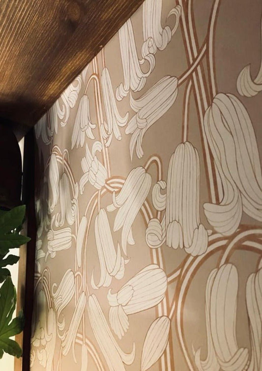 Bluebells Wallpaper - Brown - Summer Gray - Premier Wallcovering