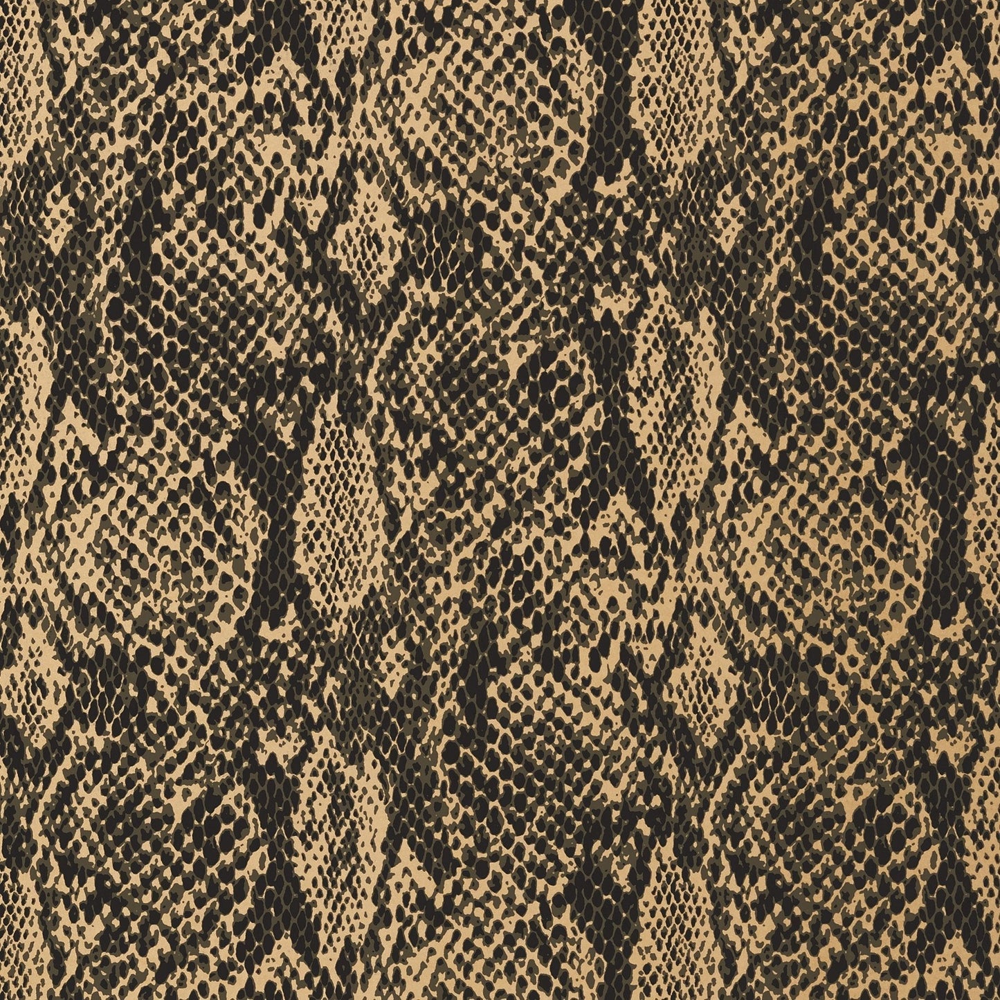 Boa Wallpaper - Black on Metallic Gold - Thibaut - T75168 - Premier Wallcovering