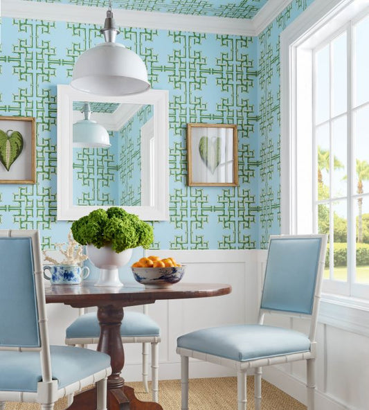 Boca Bamboo Wallpaper - Green - Thibaut - T13900 - Premier Wallcovering